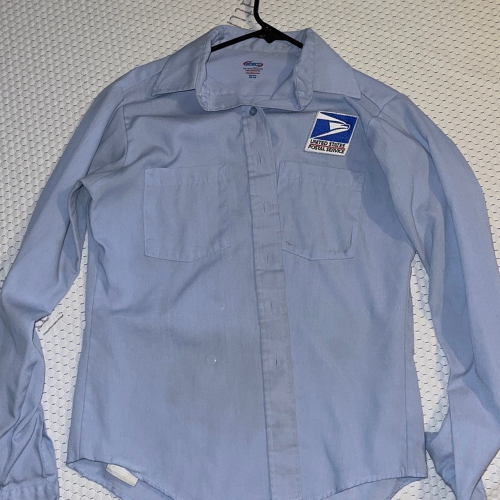Womens LS USPS shirt button up